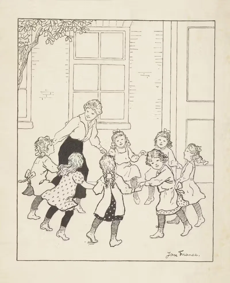 Девушки, танцующие в кругу by Ян Франсе, 1915-1930 — digital art print download