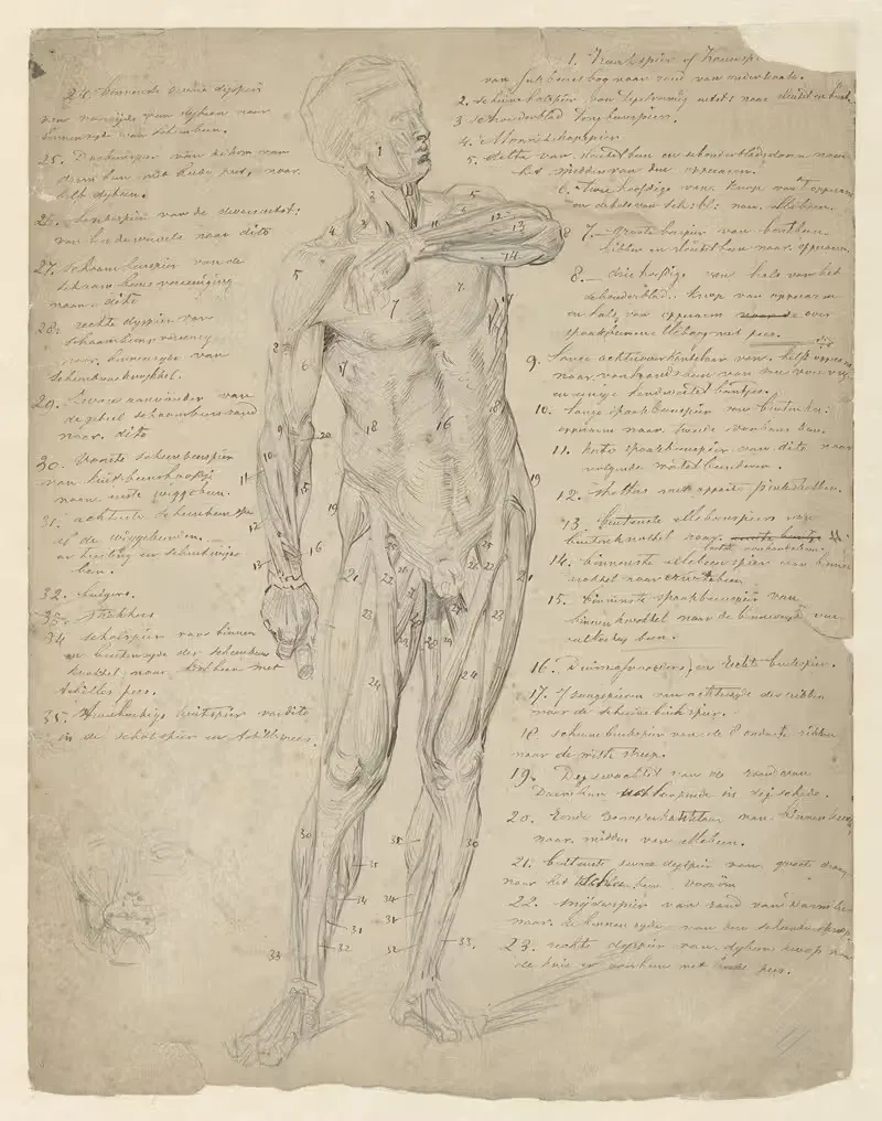 Anatomische studie van staande menselijke figuur — Johan Braakensiek