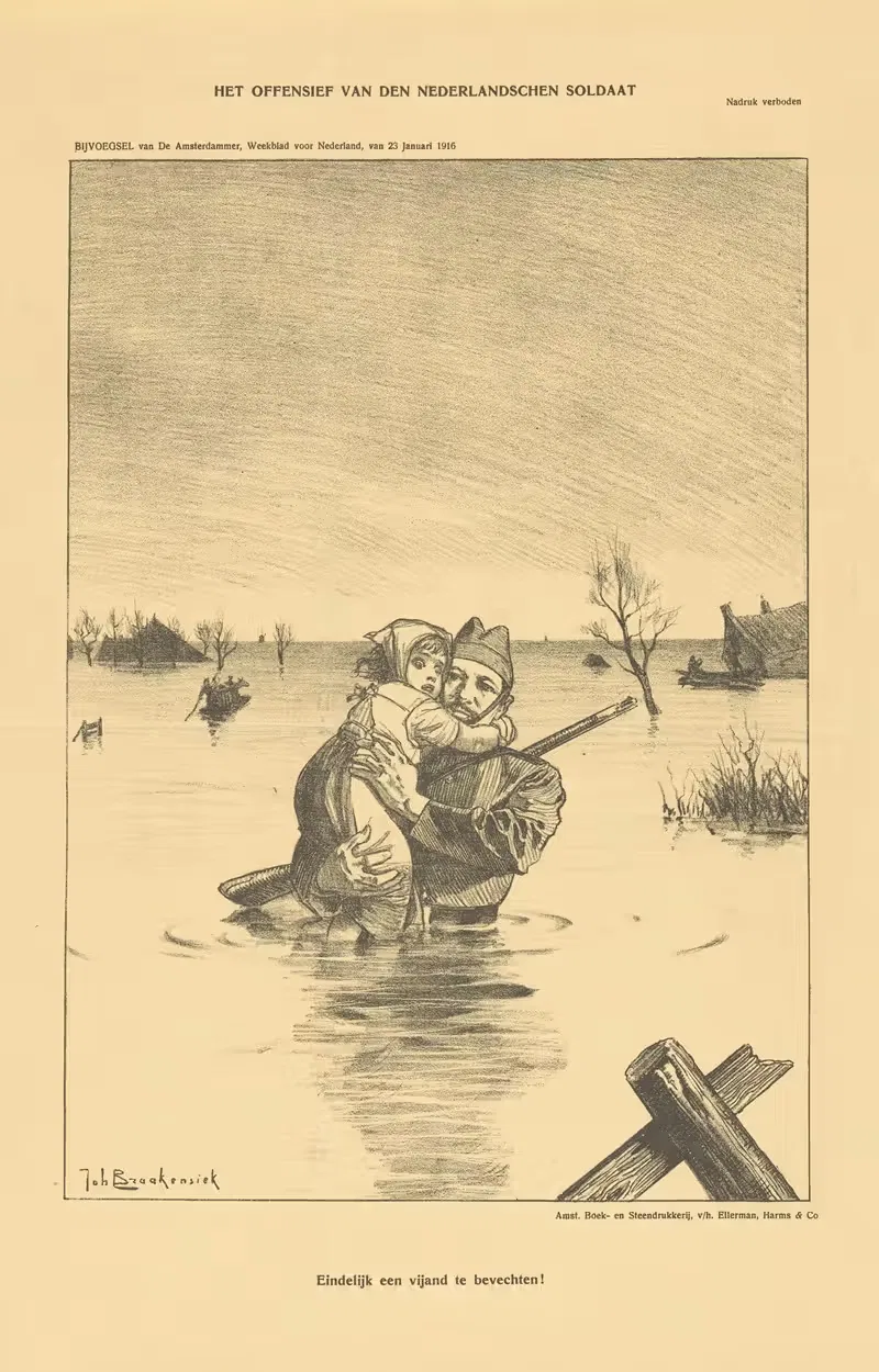 Het offensief van den Nederlandschen soldaat — Johan Braakensiek