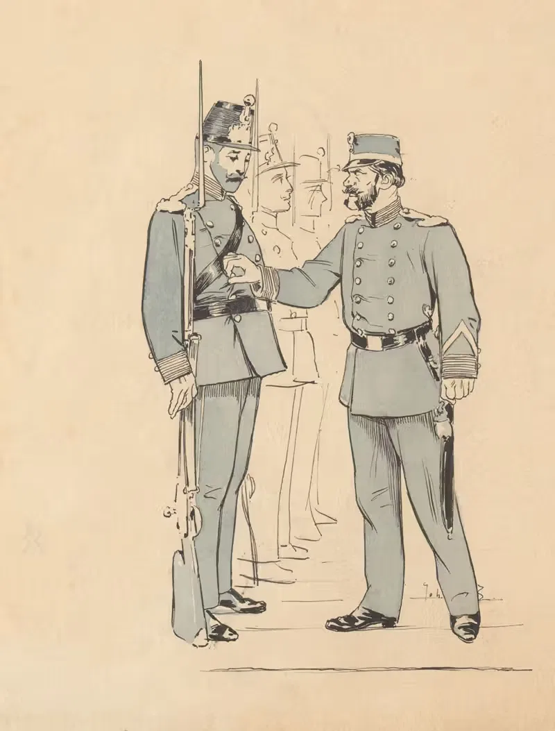 Inspectie van het uniform by Johan Braakensiek — digital art print download