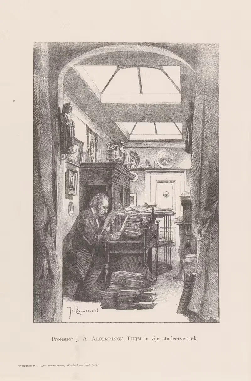 Portret van Josephus Albertus Alberdingk Thijm — Johan Braakensiek
