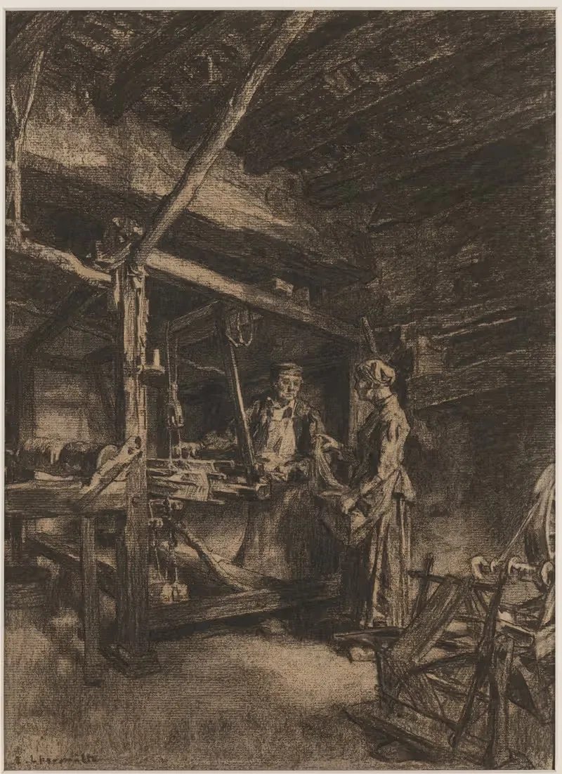 Ткач (Le tisserand) by Леон Огюст Лермиц, 1887 — digital art print download