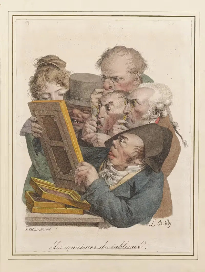 Любители картин, из "Гримас by Луи-Леопольд Бойи, 1823 — digital art print download
