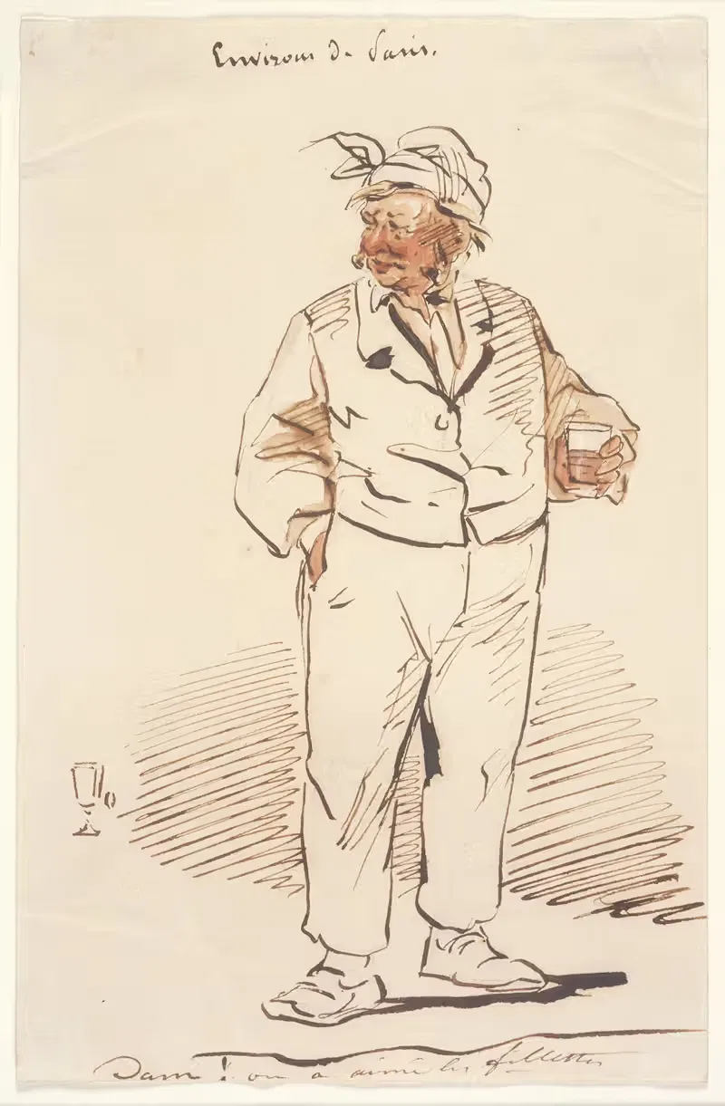 Parisian Types; the Toper by Paul Gavarni — digital art print download