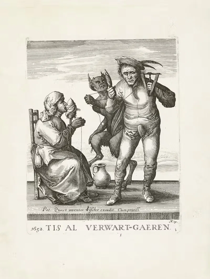Дьявол запутал нить by Питер Янсз. Кваст, 1638-1652 — digital art print download