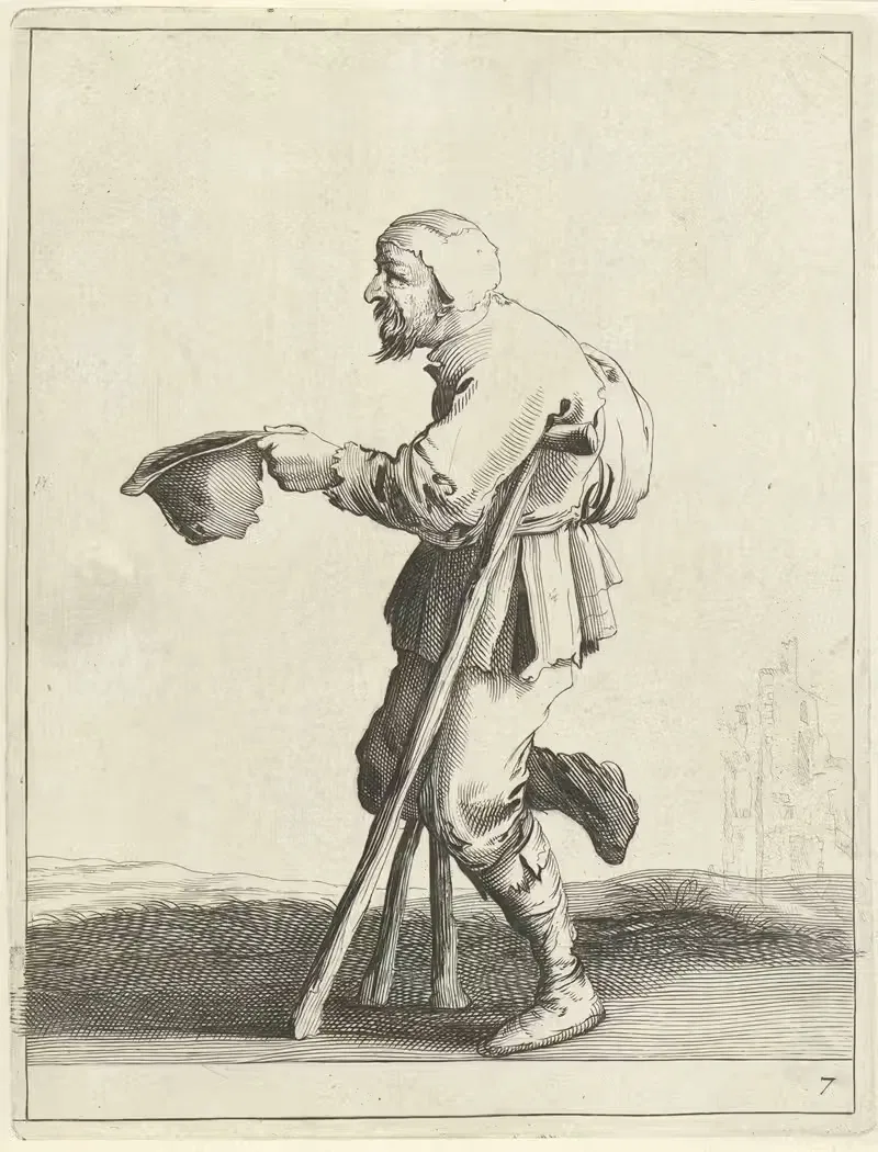 Хромой нищий by Питер Янсз. Кваст, 1638-1652 — digital art print download