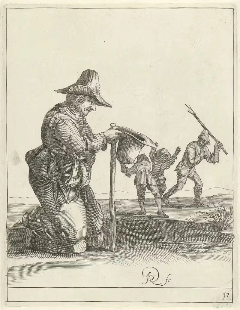 Коленопреклоненный нищий by Питер Янсз. Кваст, 1638-1652 — digital art print download