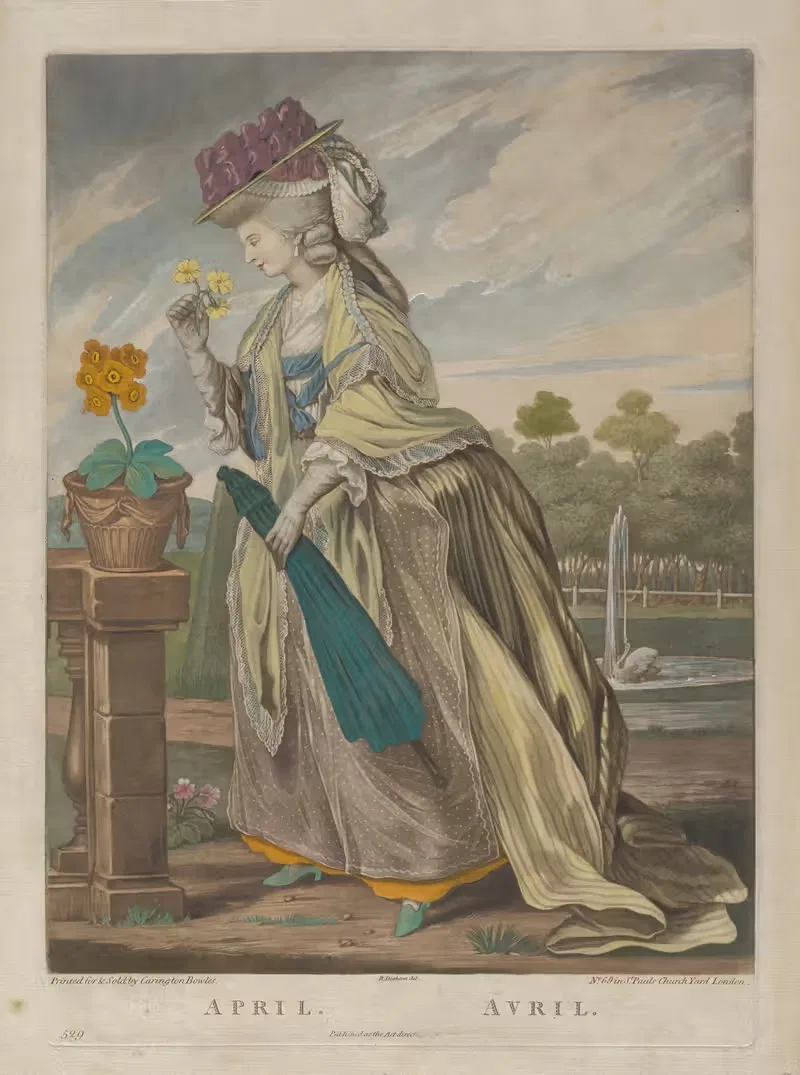 Апрель, из Двенадцати месяцев by Роберт Дайтон, c. 1781 — digital art print download