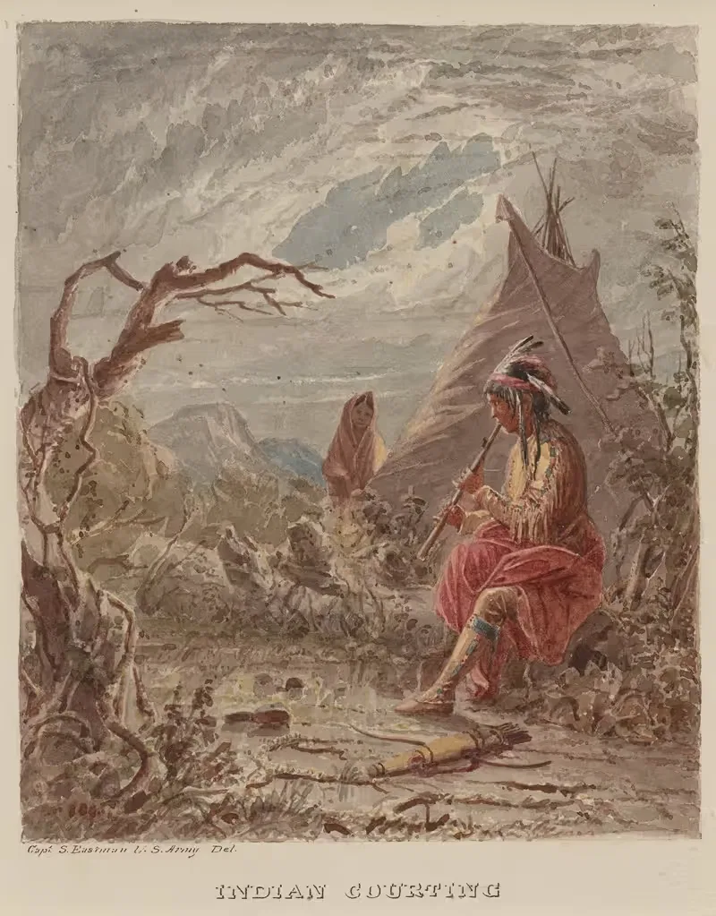 Indian Courting by Seth Eastman — digital art print download