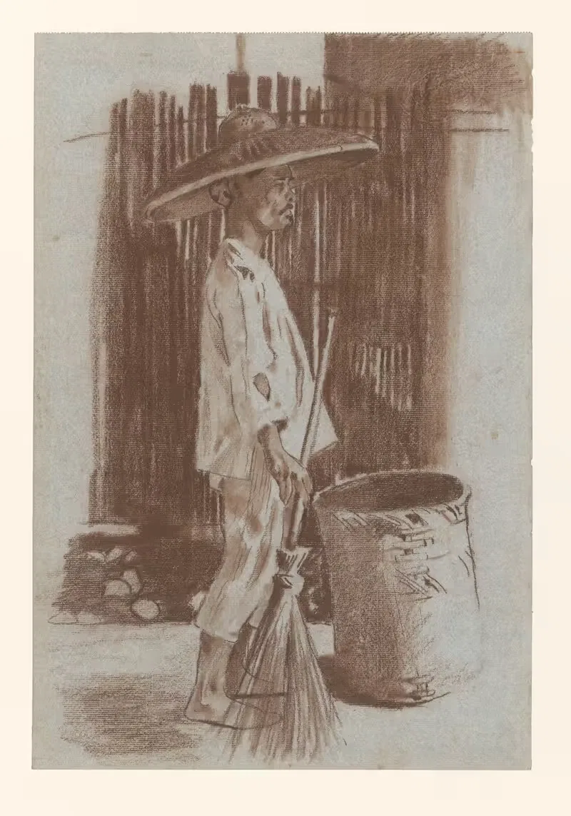 Индонезийский уличный уборщик by Виллем Витсен, 1870-1923 — digital art print download