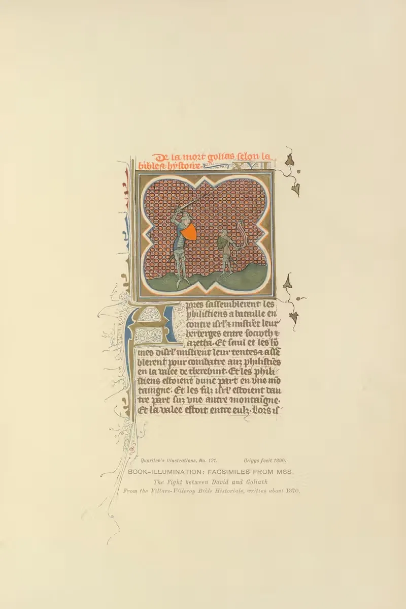 Бой между Давидом и Голиафом; о by Бернард Куарич, 1890 — digital art print download