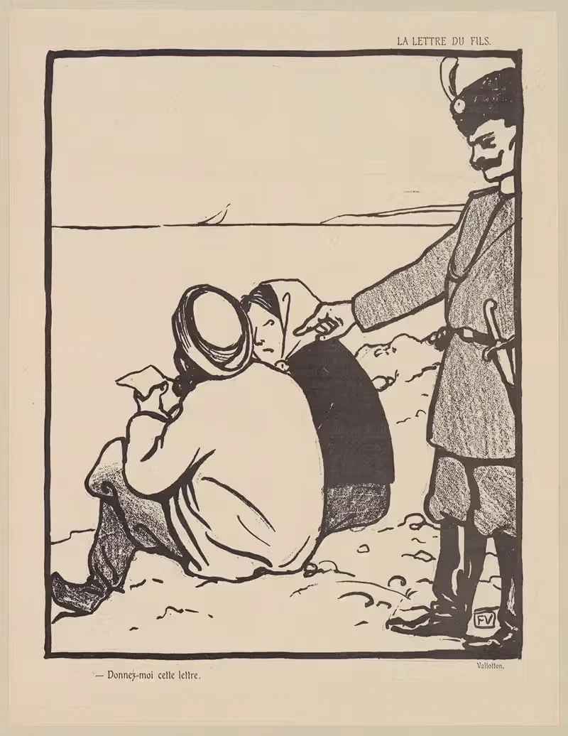 Письмо сына by Феликс Валлотон, 1903 — digital art print download