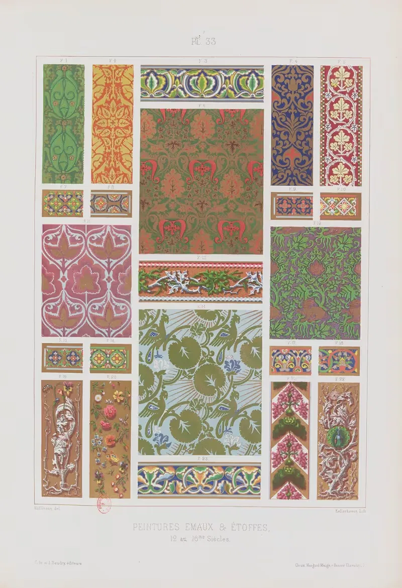 Искусства и промышленность Pl.33 by Гийом Хоффман, 1860 — digital art print download