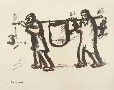 Au Camp Pl.09 by Henri Bing, 1917 — digital art print download