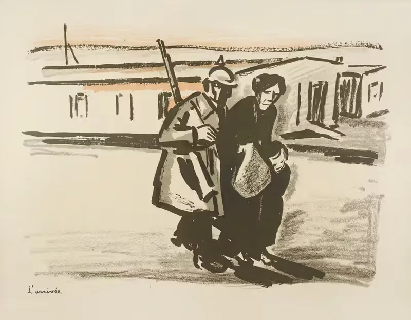 Au Camp Pl.15 by Henri Bing, 1917 — digital art print download