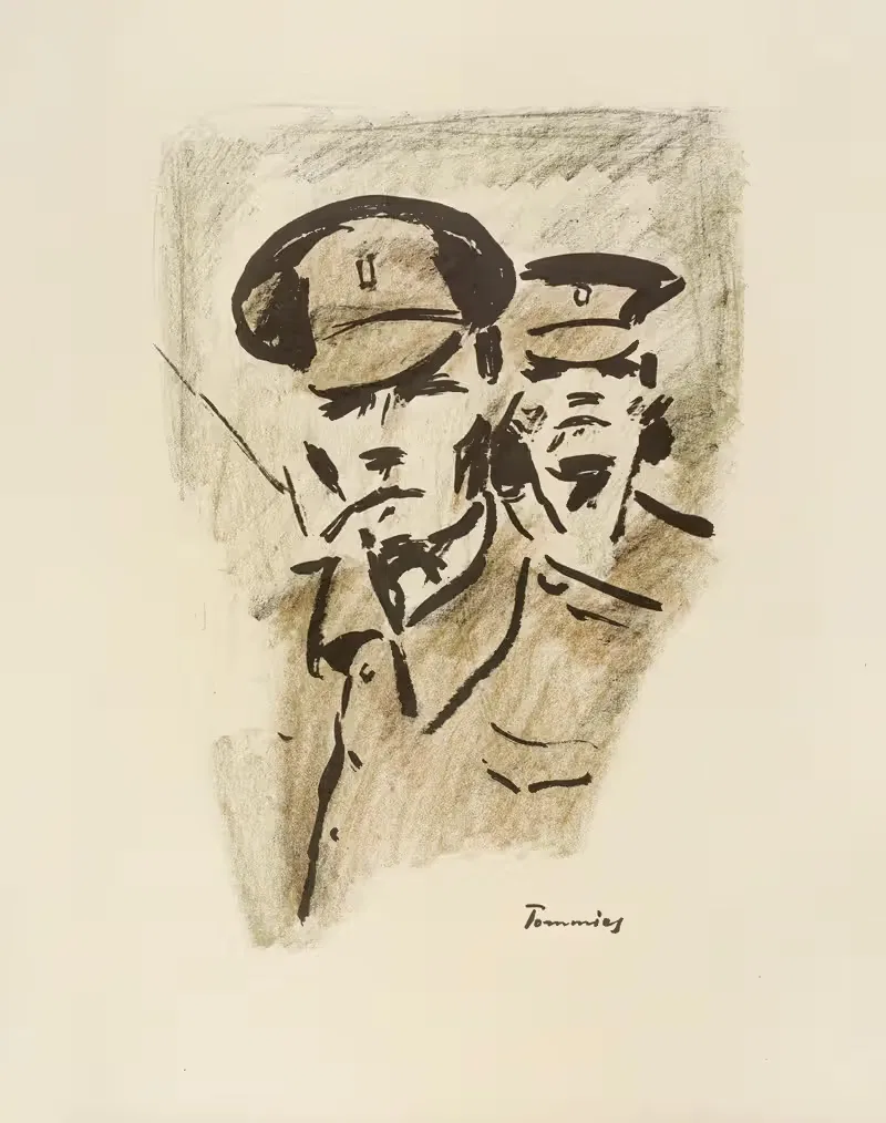Au Camp Pl.17 by Henri Bing, 1917 — digital art print download