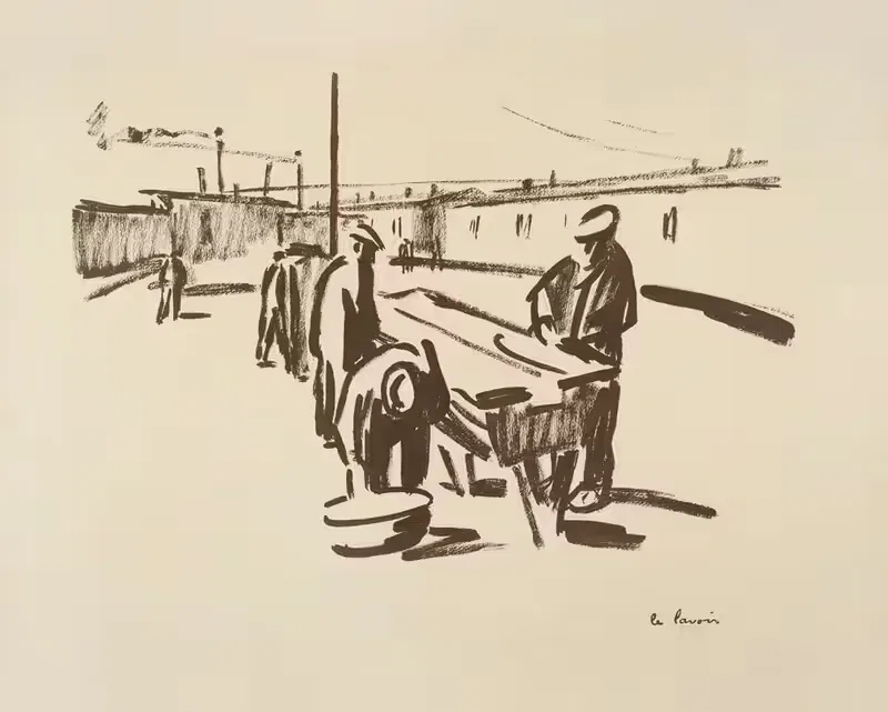 В лагере, пл. 21 by Анри Бинг, 1917 — digital art print download
