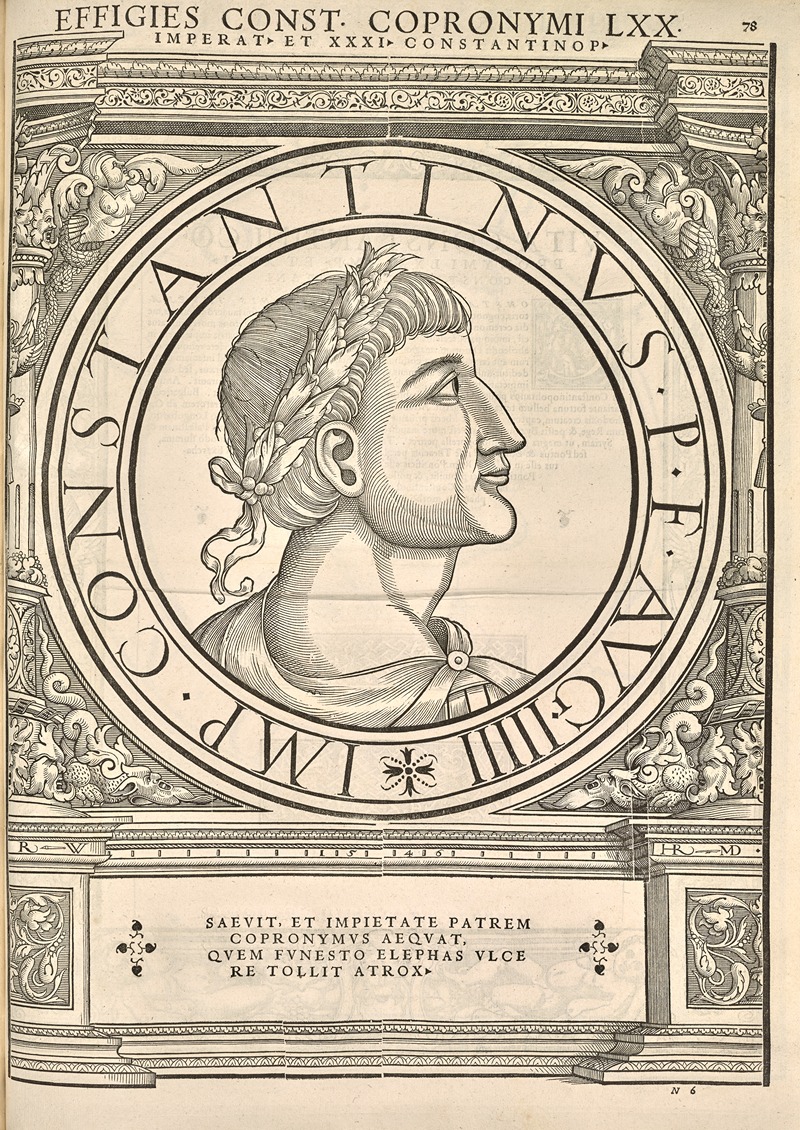 Constantine V (Copronymus) by Jacopo Strada, 1559 — digital art print download