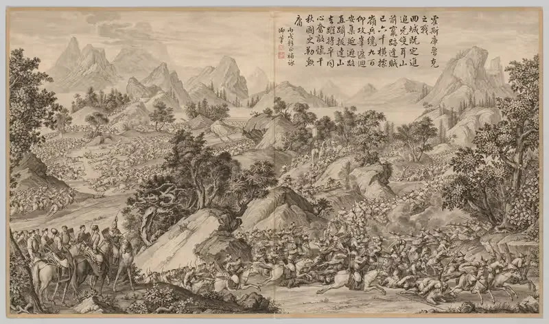 Битва при Хэши Кулукэ by Жан Дамасен Саллюсти, 1765-1774 — digital art print download