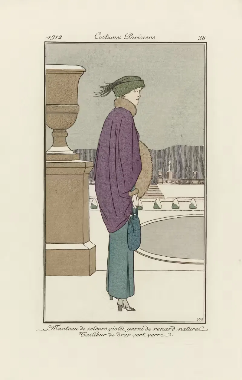 Плащ из фиолетового бархата by Аноним, 1912 — digital art print download