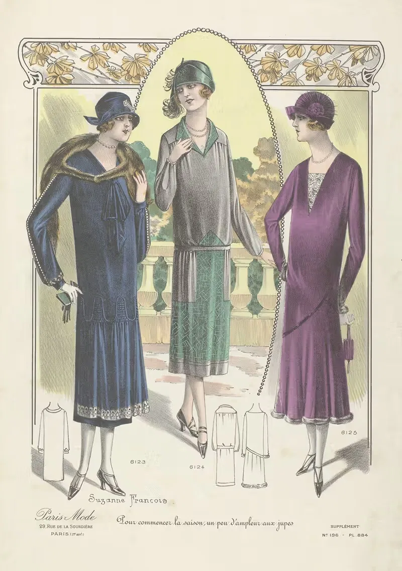 Парижская мода – Сюзанна Франсуа by Аноним, 1924 — digital art print download