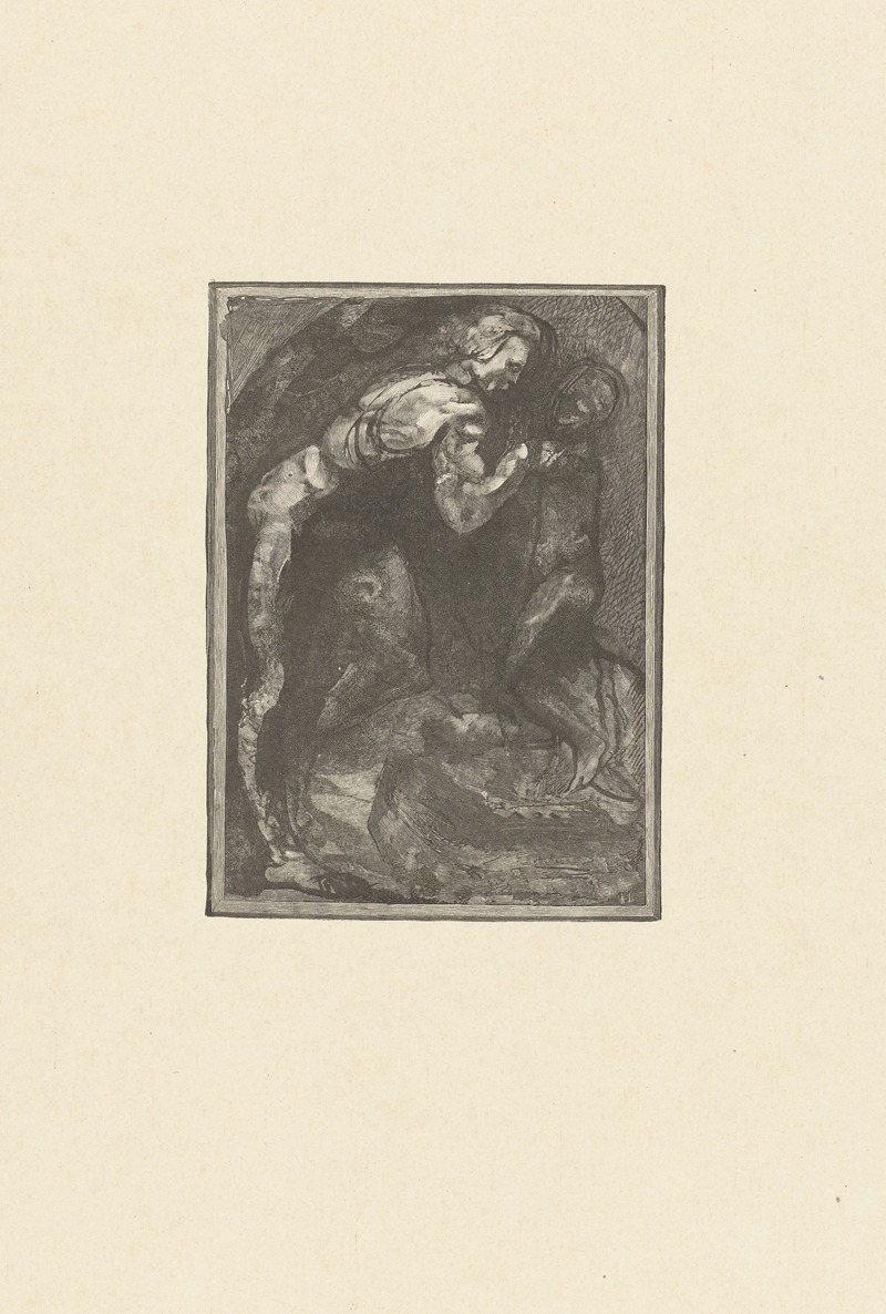 Микеланджело, лепящий раба by Огюст Лепер, 1893-1895 — digital art print download