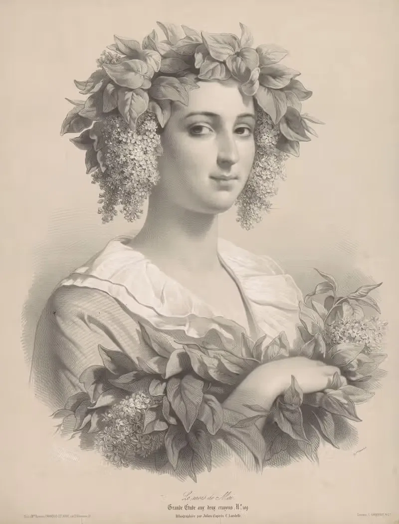 Месяц май by Бернар-Ромен Жюльен, 1851-1870 — digital art print download