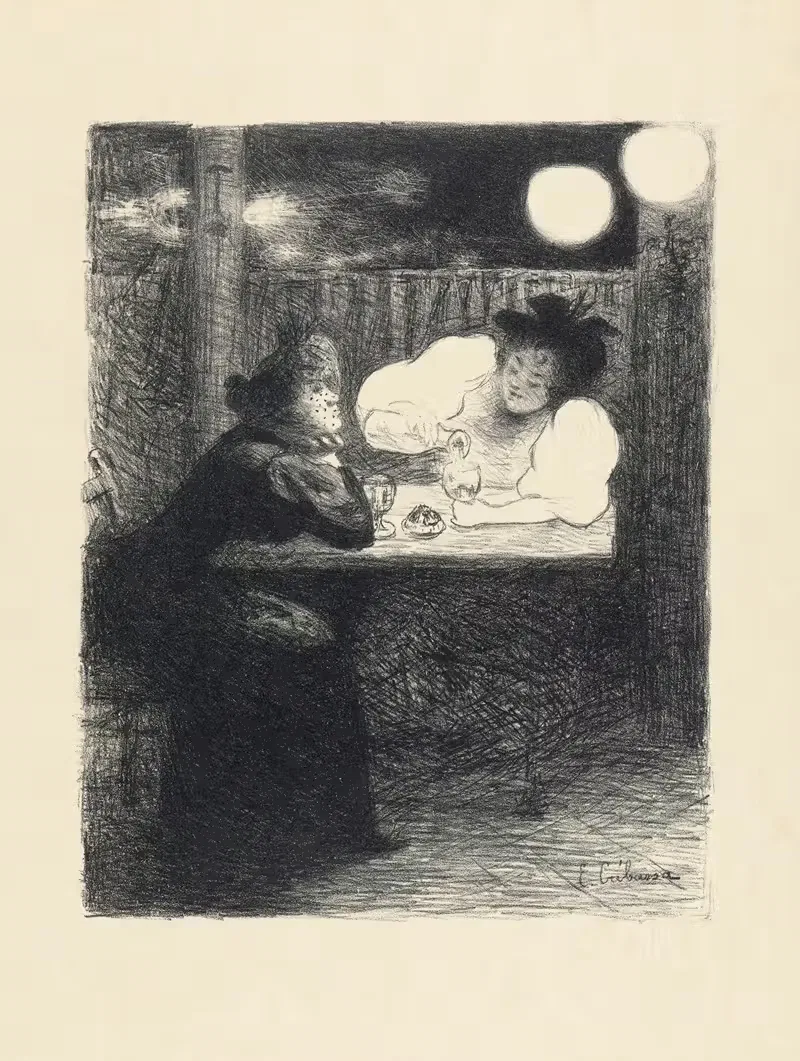 Женщины с абсентом by Эдуард Крбасс, 1893-1895 — digital art print download