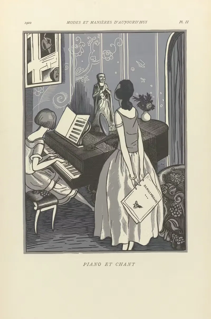 Пиано и пение by Фернан Симон, 1922 — digital art print download
