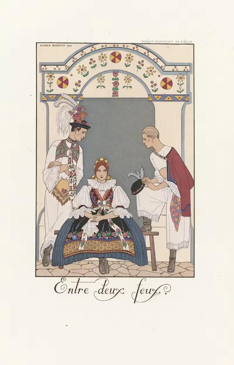 Между двумя огнями by Жорж Барбье, 1923 — digital art print download
