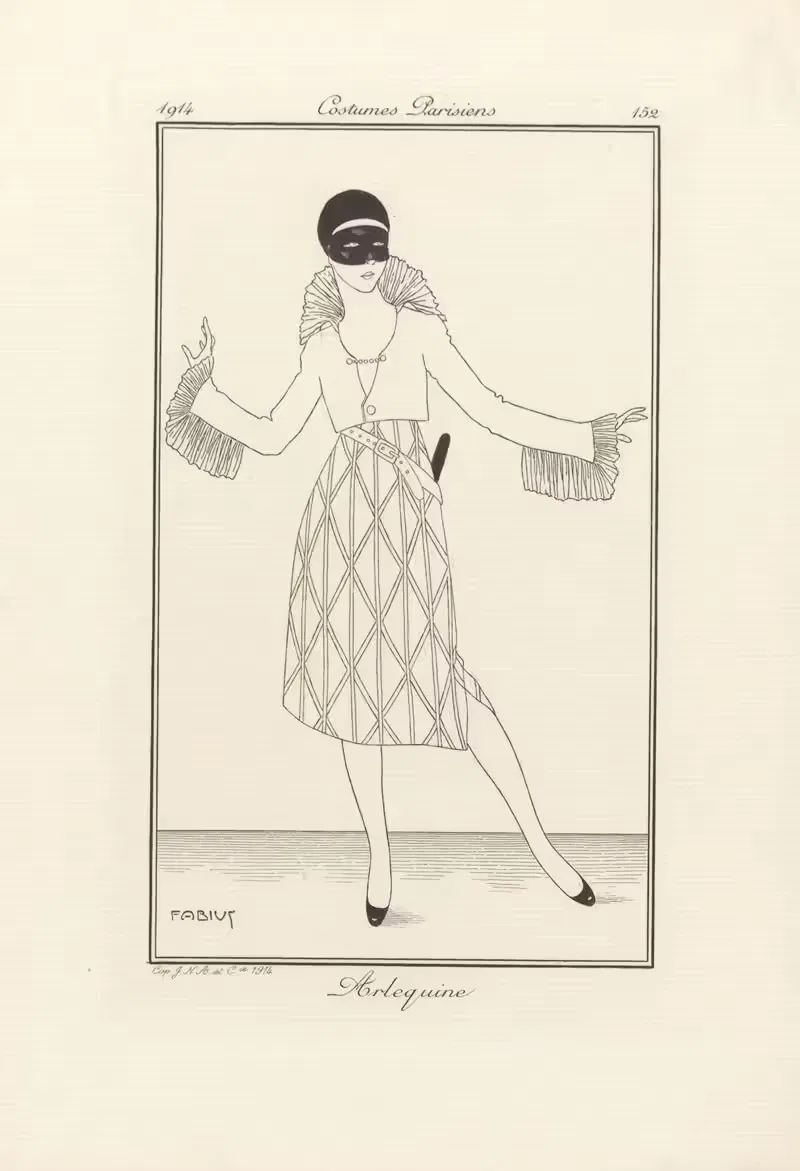 Арлекин by Жорж Барбье, 1914 — digital art print download
