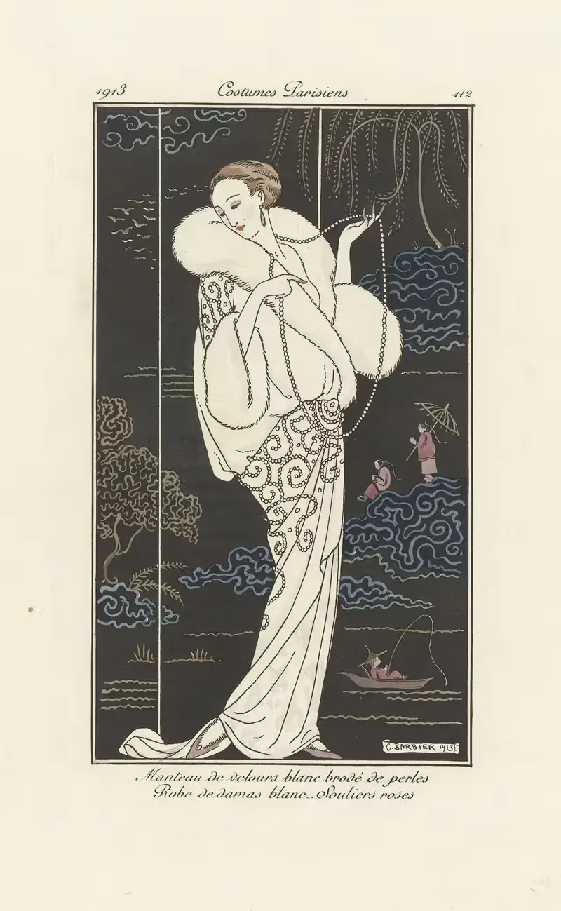 Бархатный плащ by Жорж Барбье, 1913 — digital art print download