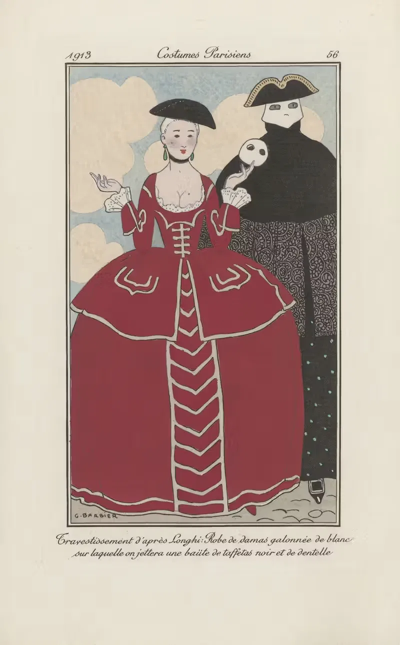 Robe de linon imprimé by George Barbier, 1913 — digital art print download