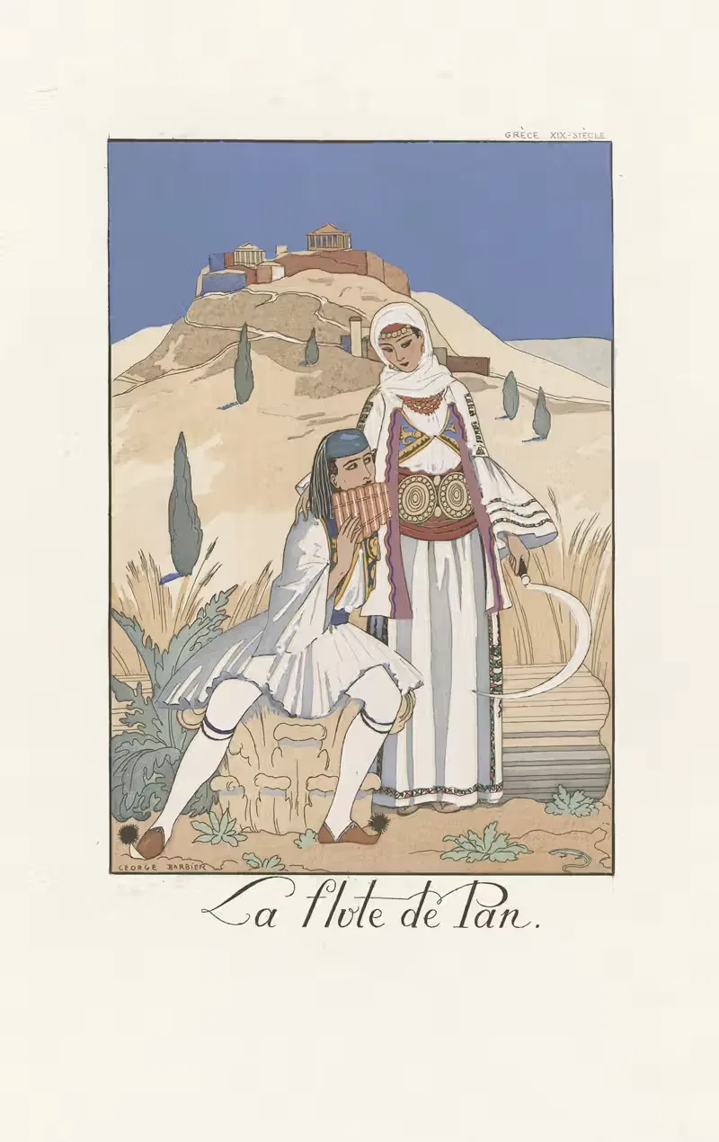 Флейта Пана by Жорж Барбье, 1923 — digital art print download