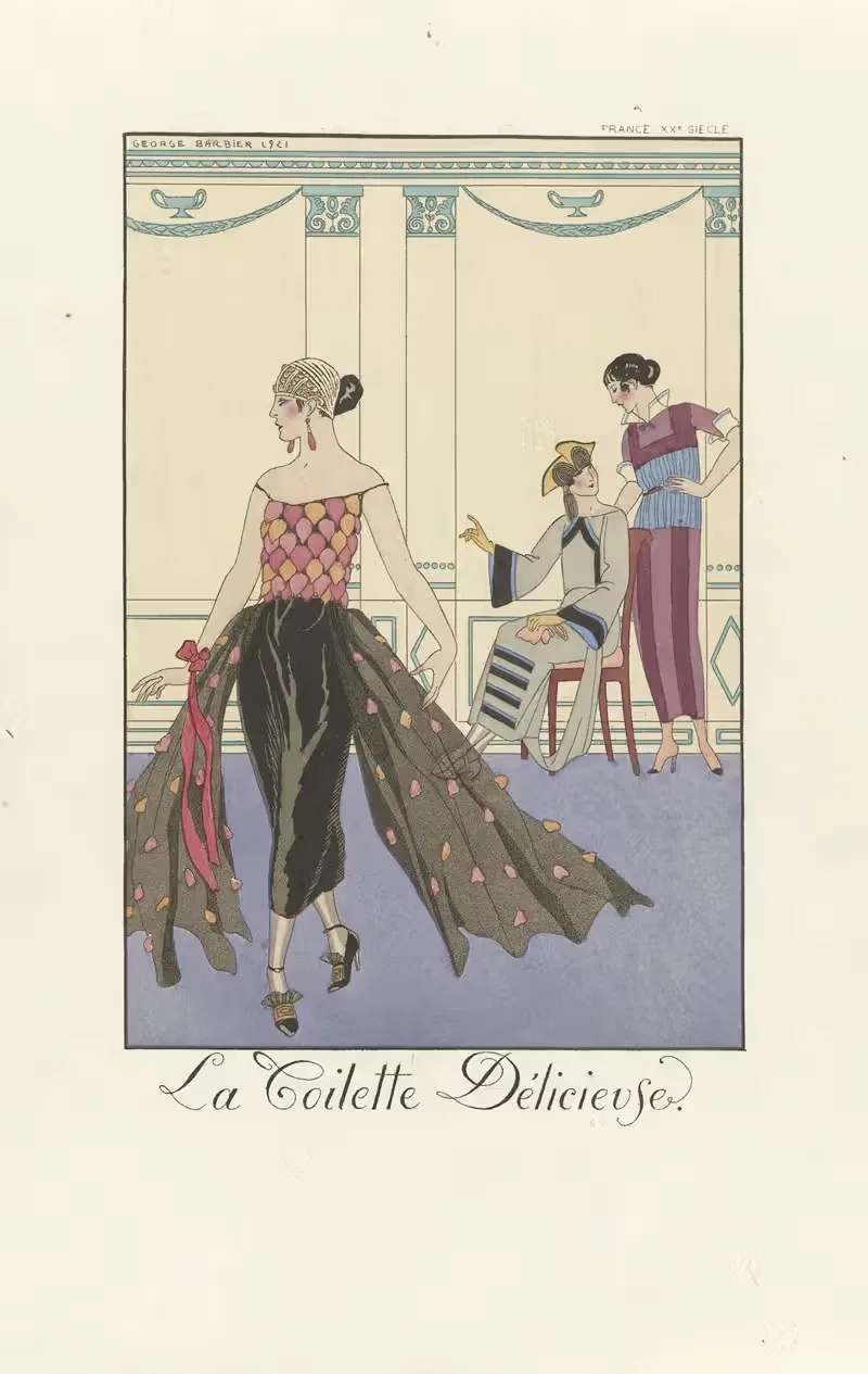 Прелестный туалет by Жорж Барбье, 1922 — digital art print download