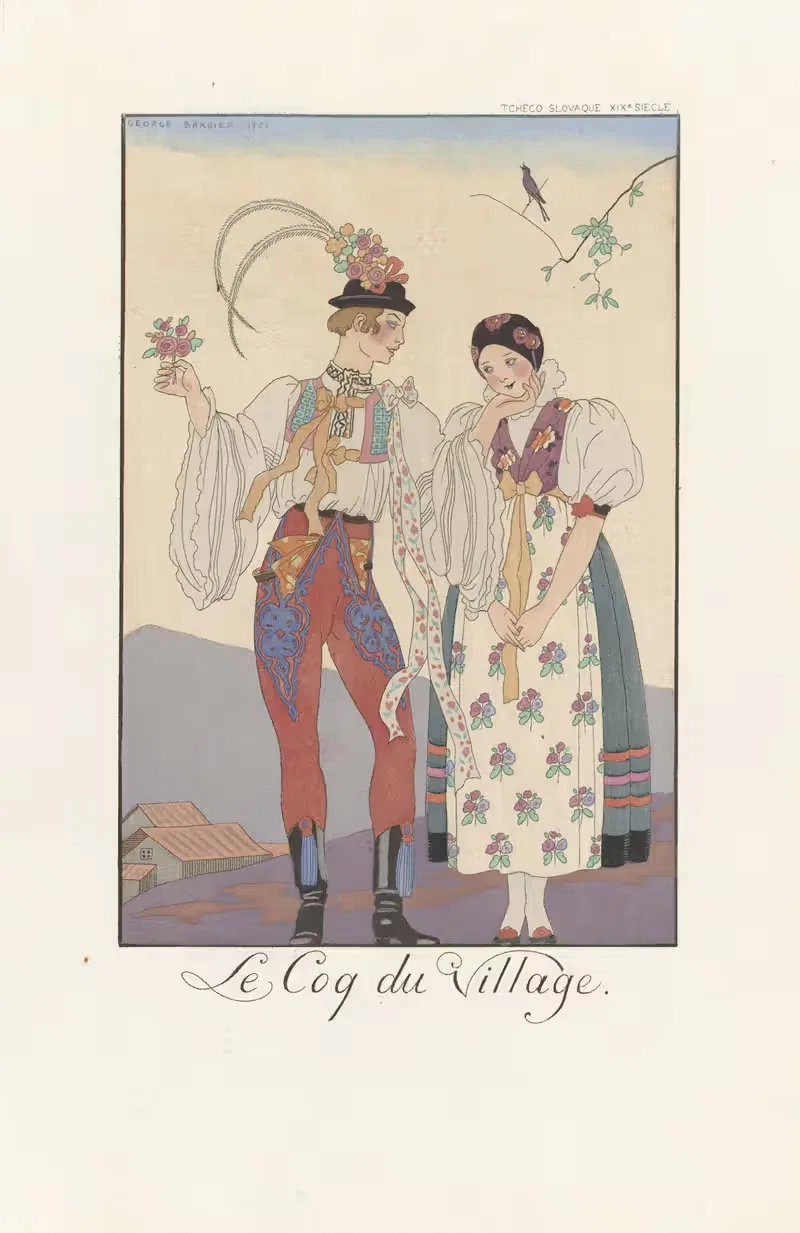 Петух деревни by Жорж Барбье, 1922 — digital art print download
