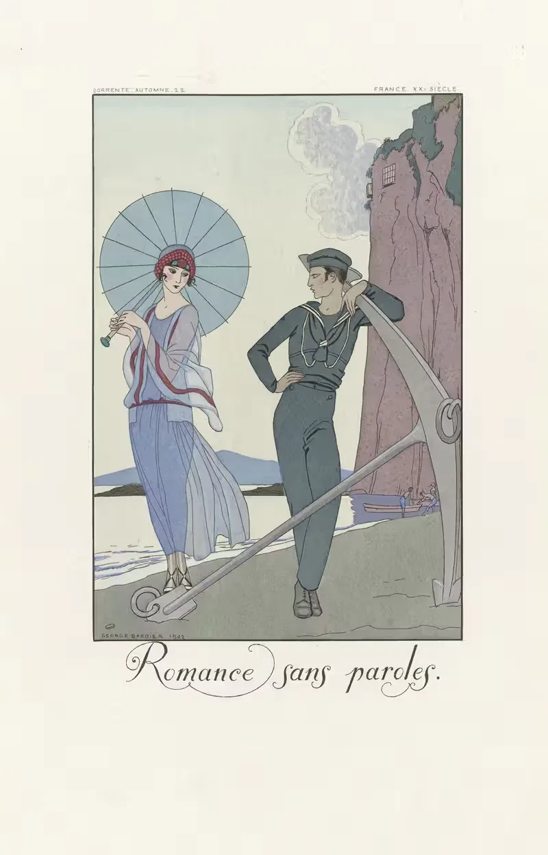 Роман без слов by Жорж Барбье, 1923 — digital art print download