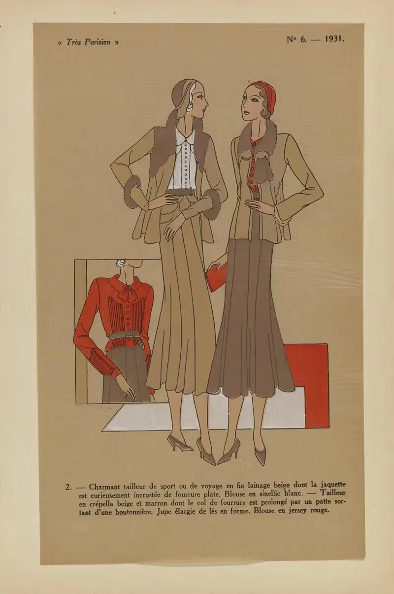 Очаровательный спортивный костюм by Ж.-П. Жумар, 1931 — digital art print download