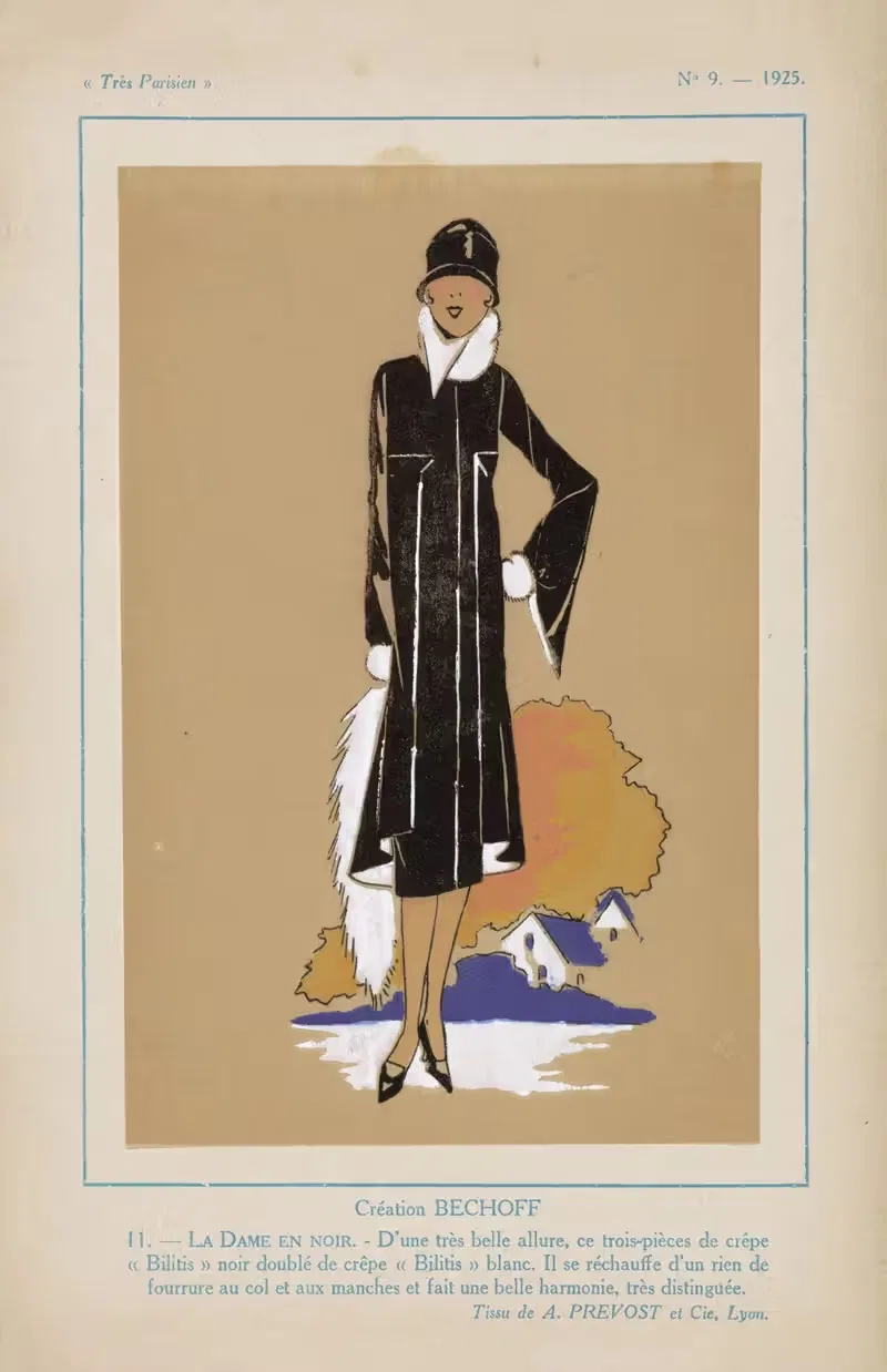 Творение Бехоффа – Дама в черном by Ж.-П. Жумар, 1925 — digital art print download