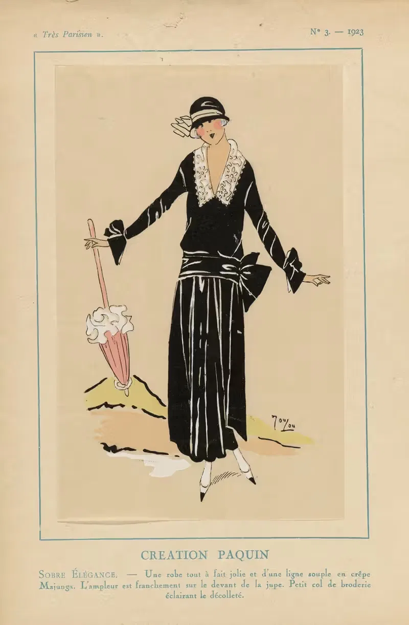 Creation De Paquin. Sobre Elégance by G-P. Joumard, 1923 — digital art print download