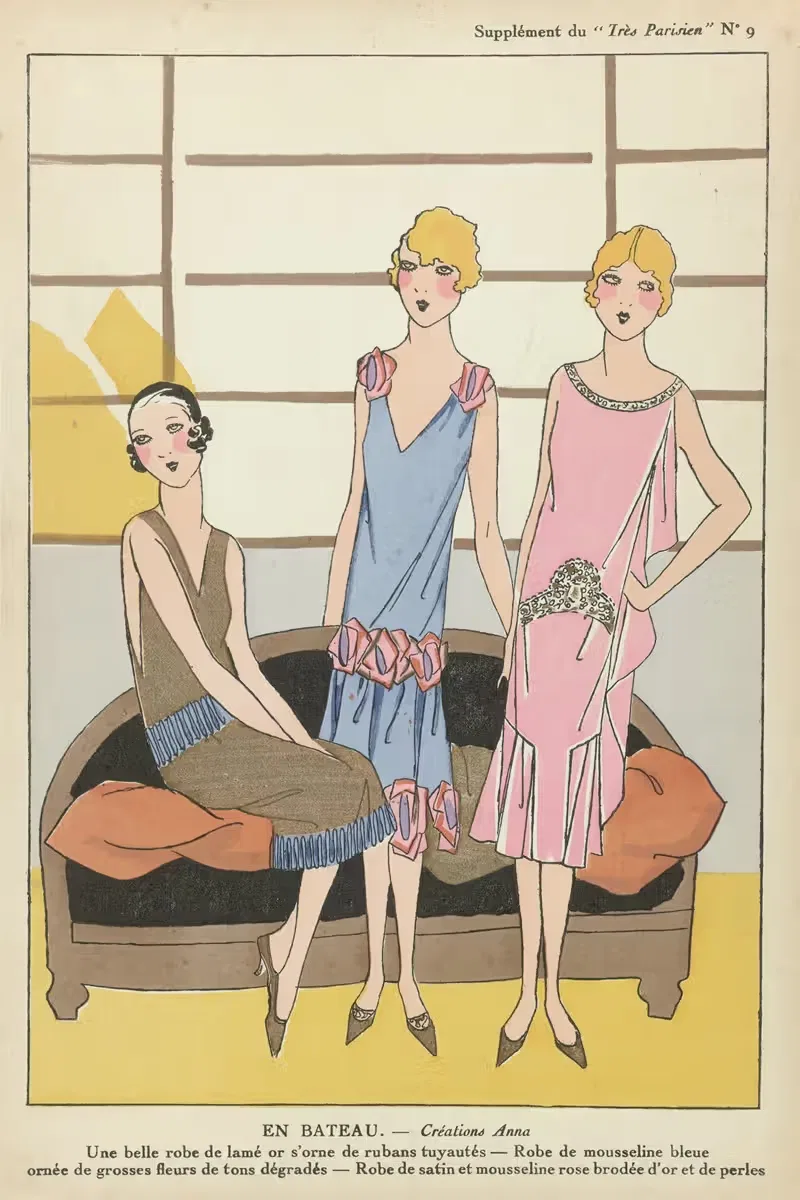 На лодке. – Творения Анны by Ж.-П. Жумар, 1925 — digital art print download