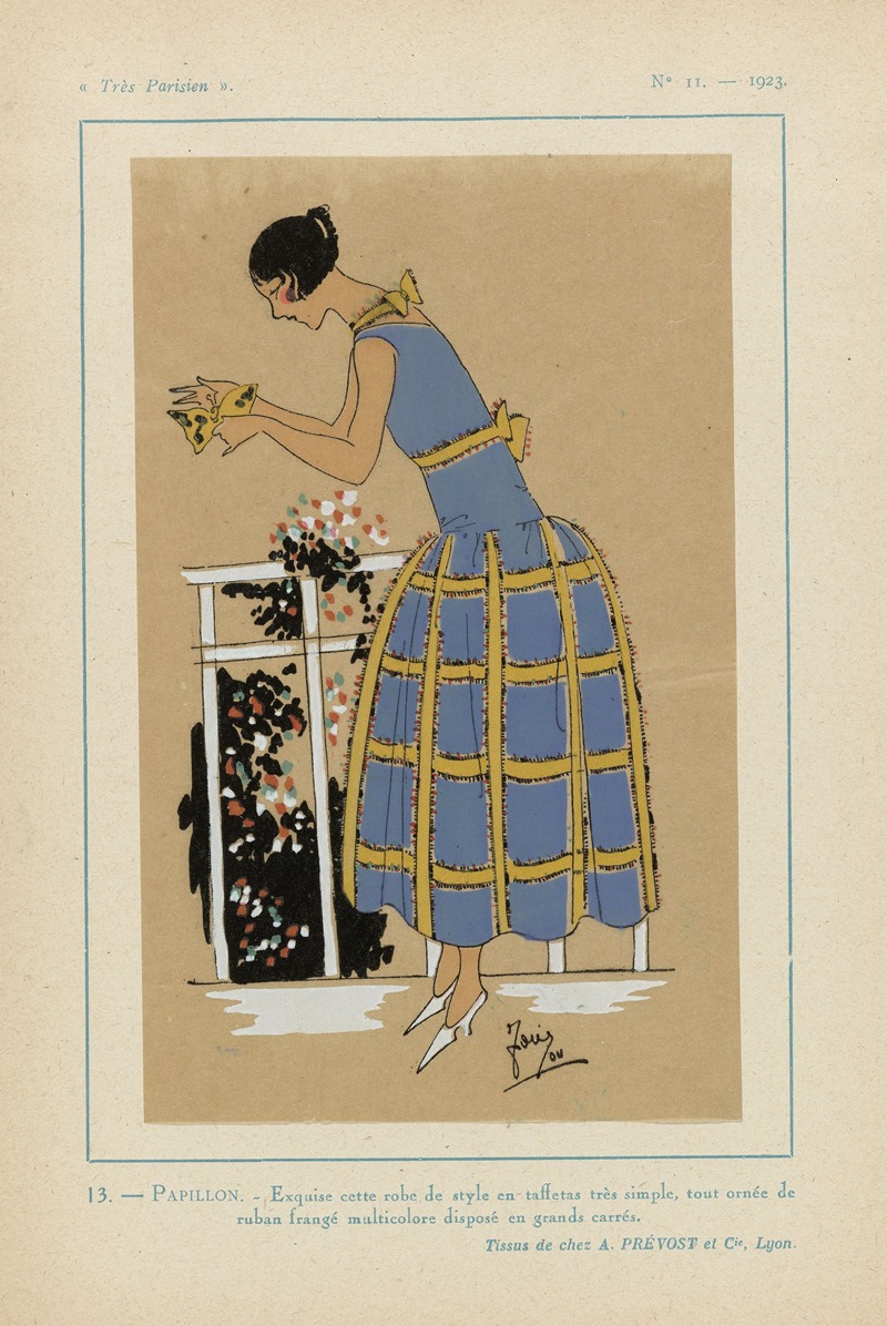 Papillon by G-P. Joumard, 1923 — digital art print download