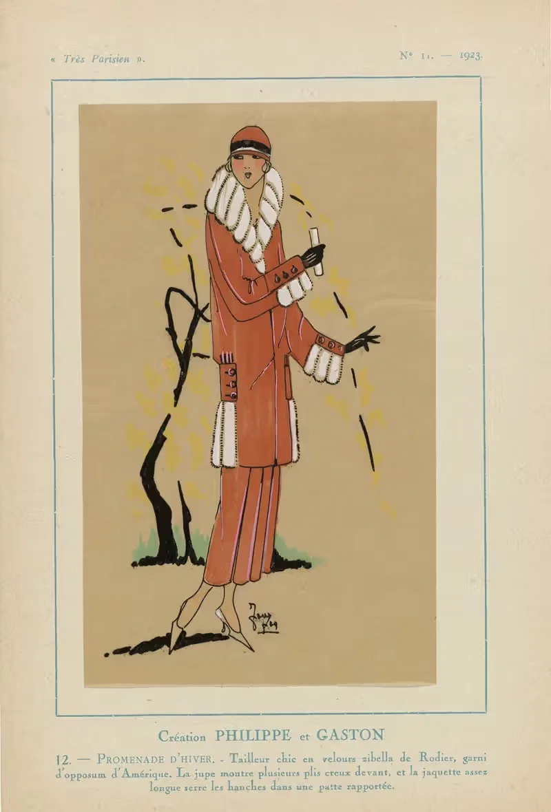 Promenade D'hiver by G-P. Joumard, 1923 — digital art print download