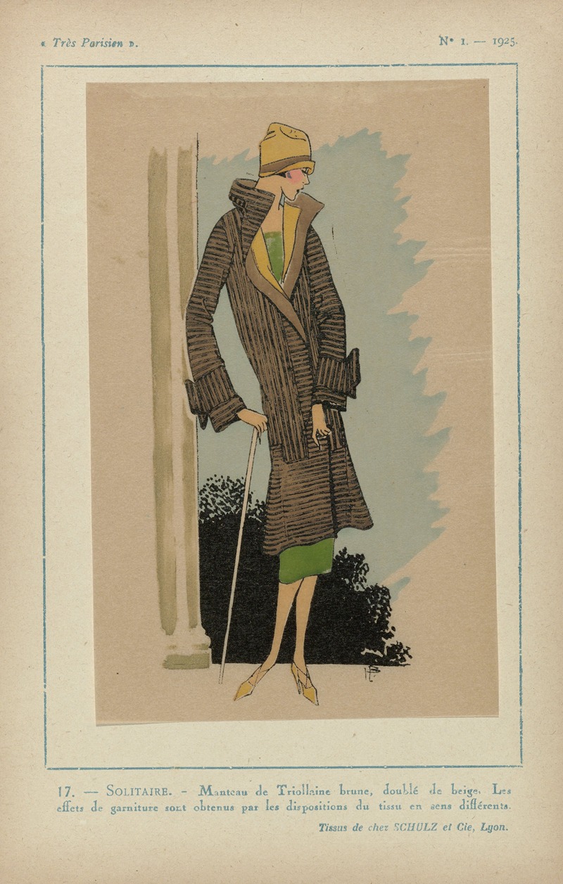 Solitaire by G-P. Joumard, 1925 — digital art print download