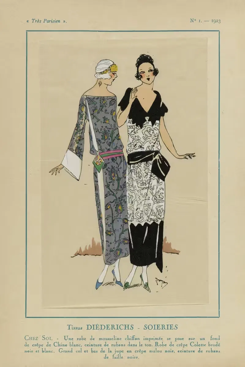 Ткани Диедерихса - шелка by Ж.-П. Жумар, 1923 — digital art print download