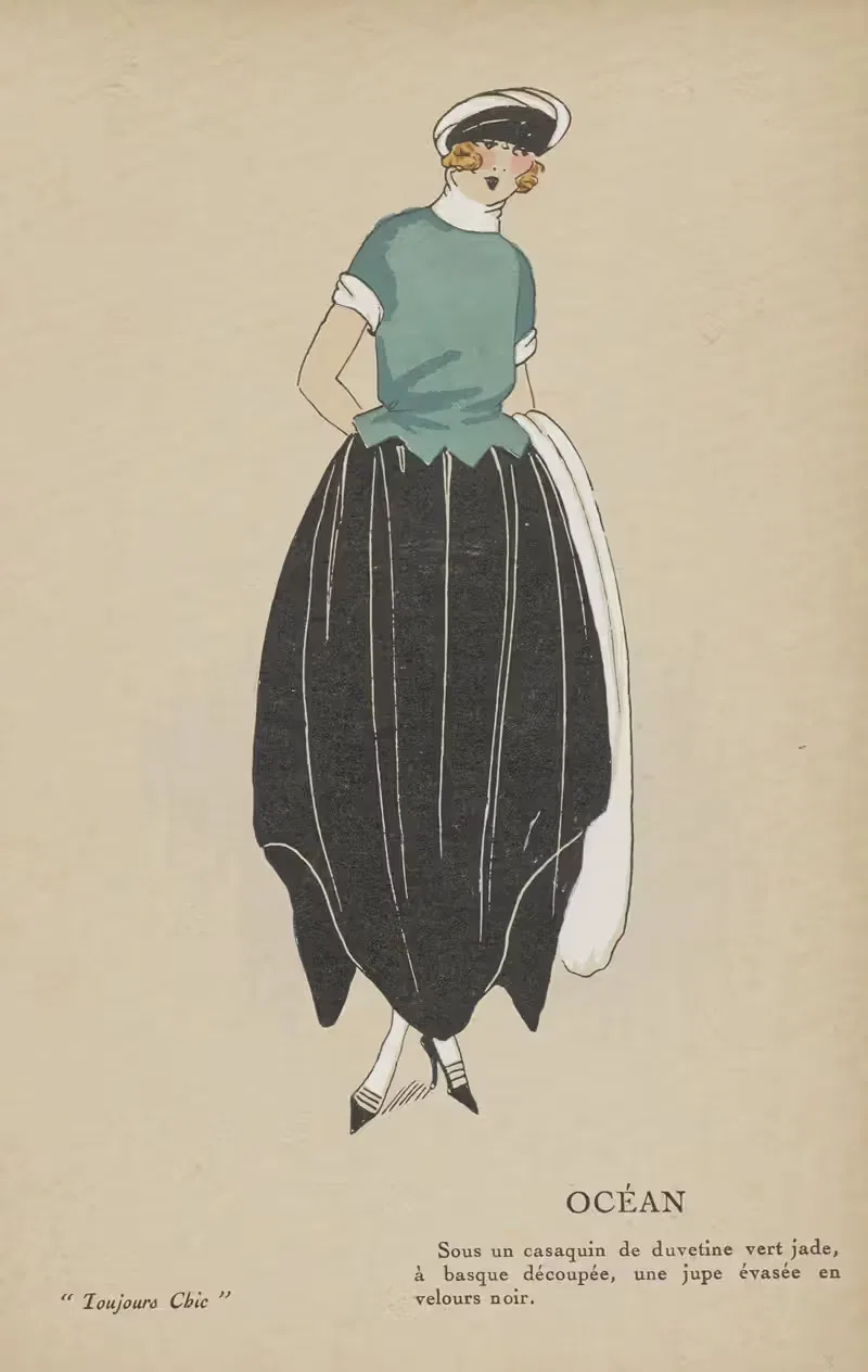 Всегда шик, Платья – Океан by Ж.-П. Жумар, 1921-1922 — digital art print download