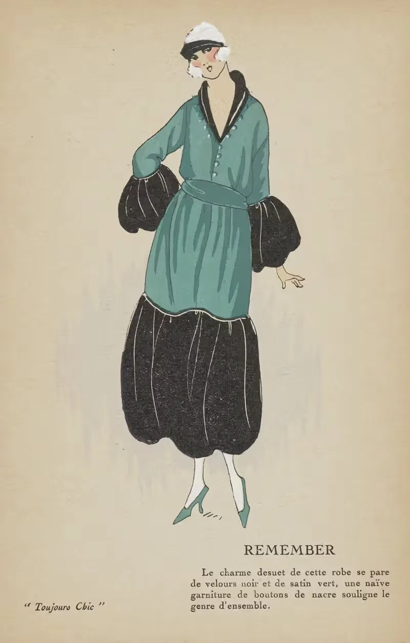 Toujours Chic, Les Robes – Remember by G-P. Joumard, 1921-1922 — digital art print download