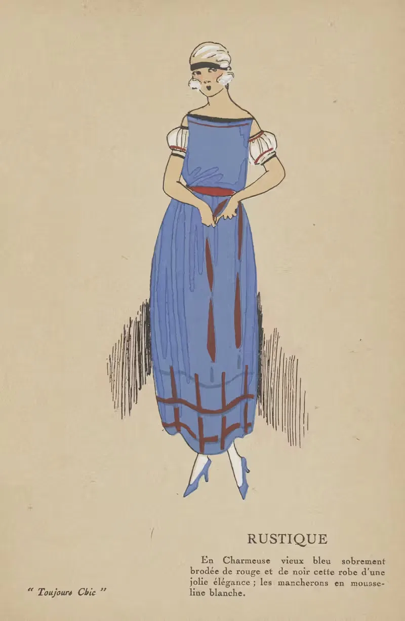 Всегда шик, платья – Рустик by Ж.-П. Жумар, 1921-1922 — digital art print download