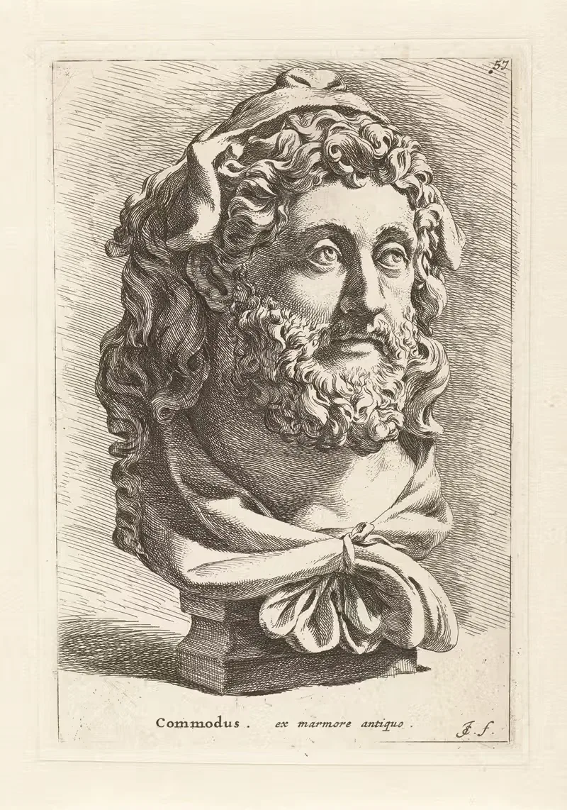 Бюст императора Коммода в образе Геркулеса by Ян де Биссхоп, 1666-1671 — digital art print download