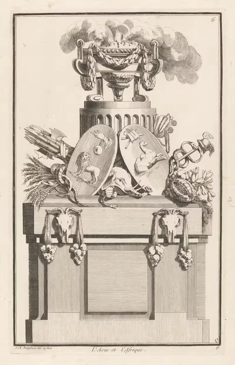 Азия и Африка by Жан-Шарль Делафосс, 1768 - 1771 — digital art print download
